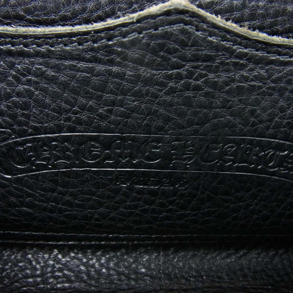 CHROME HEARTS クロムハーツ（原本無） REC F ZIP QUILTED セメタリークロス キルティング レザー ウォレット 財布 ブラック系【中古】