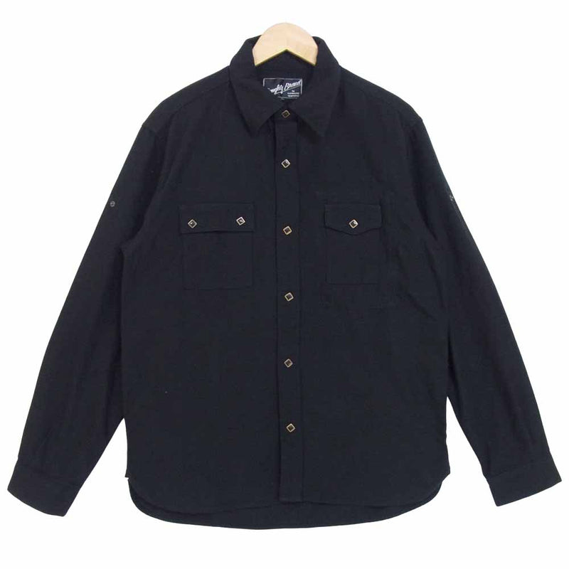 LANGLITZ LEATHERS ラングリッツレザーズ WORK SHIRT 長袖 ワーク シャツ 長袖シャツ ブラック系 40【中古】