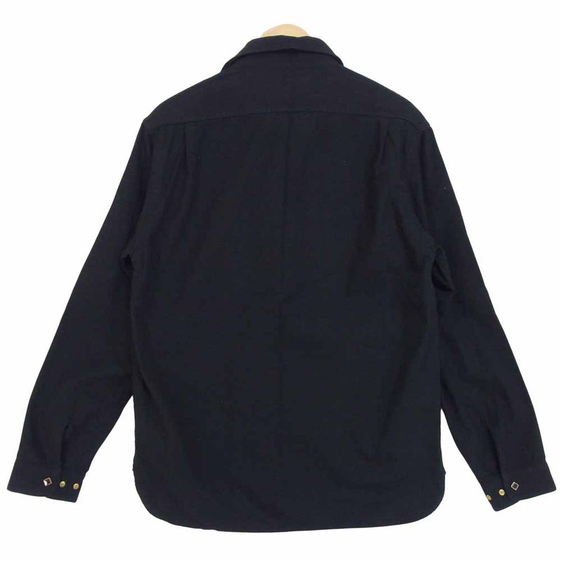 LANGLITZ LEATHERS ラングリッツレザーズ WORK SHIRT 長袖 ワーク シャツ 長袖シャツ ブラック系 40【中古】