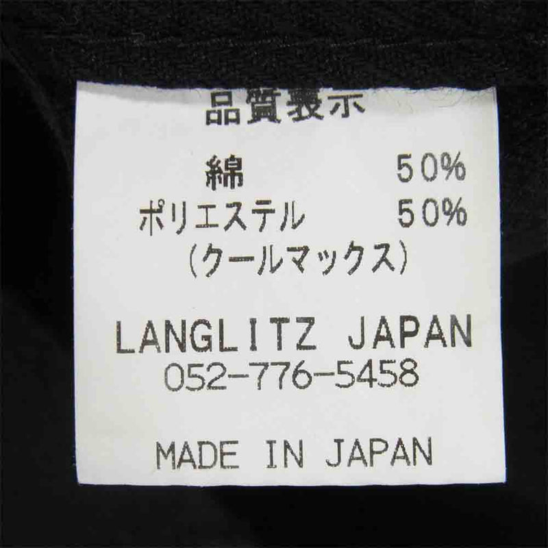 LANGLITZ LEATHERS ラングリッツレザーズ WORK SHIRT 長袖 ワーク シャツ 長袖シャツ ブラック系 40【中古】