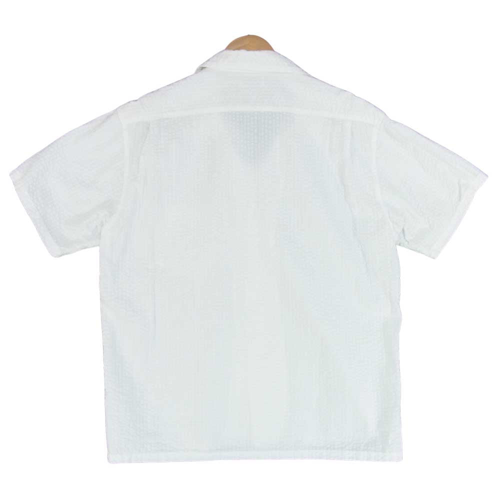 The REAL McCOY'S ザリアルマッコイズ JOE McCOY ジョーマッコイ JM SEERSUCKER OPEN COLLAR SHIRT オープンカラーシャツ ホワイト系 L【中古】