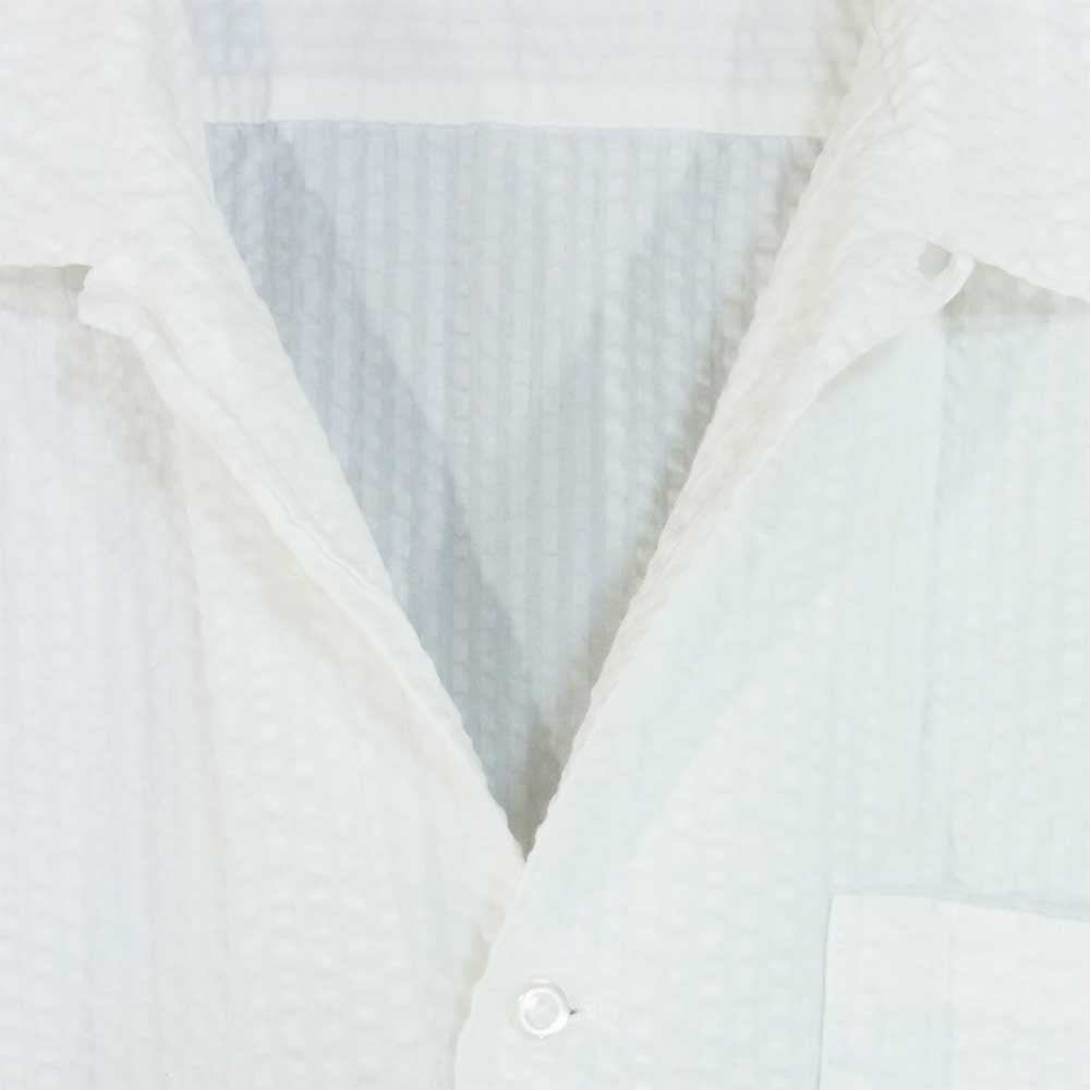 The REAL McCOY'S ザリアルマッコイズ JOE McCOY ジョーマッコイ JM SEERSUCKER OPEN COLLAR SHIRT オープンカラーシャツ ホワイト系 L【中古】