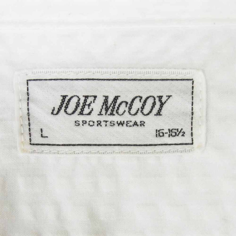 The REAL McCOY'S ザリアルマッコイズ JOE McCOY ジョーマッコイ JM SEERSUCKER OPEN COLLAR SHIRT オープンカラーシャツ ホワイト系 L【中古】