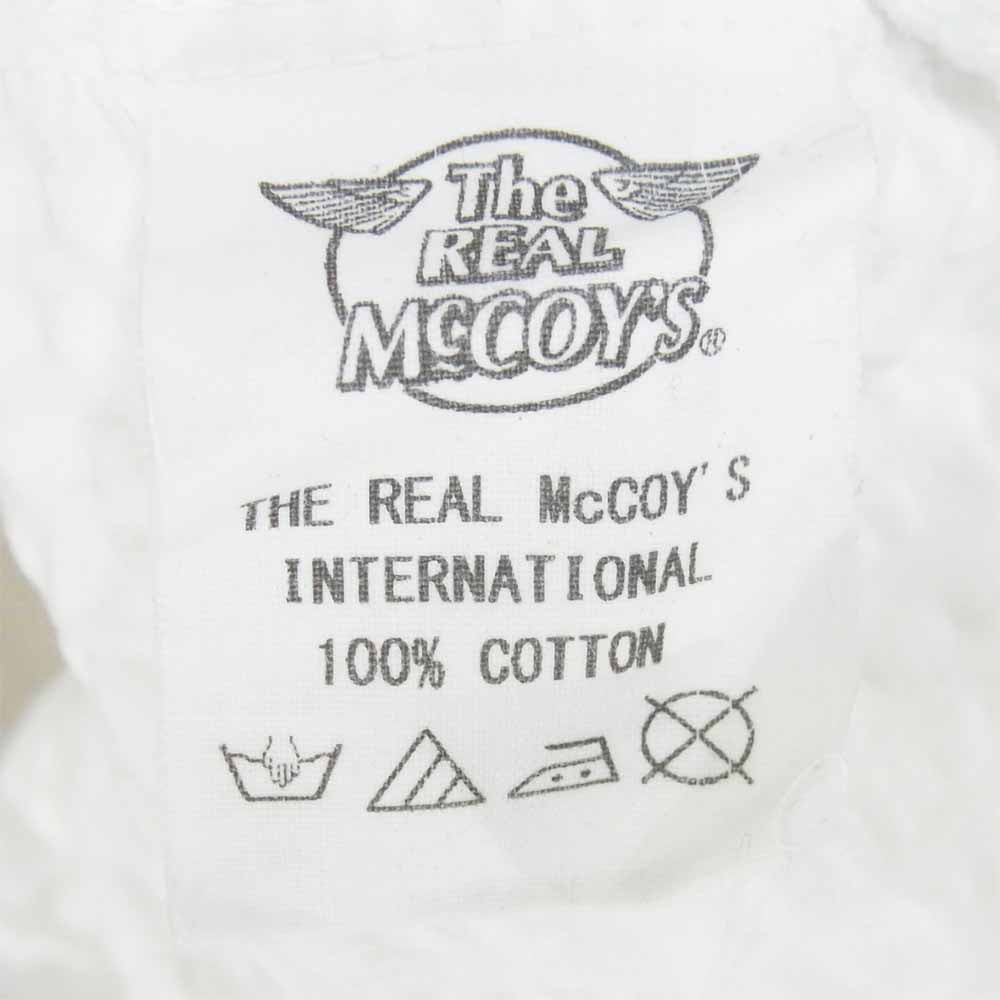 The REAL McCOY'S ザリアルマッコイズ JOE McCOY ジョーマッコイ JM SEERSUCKER OPEN COLLAR SHIRT オープンカラーシャツ ホワイト系 L【中古】