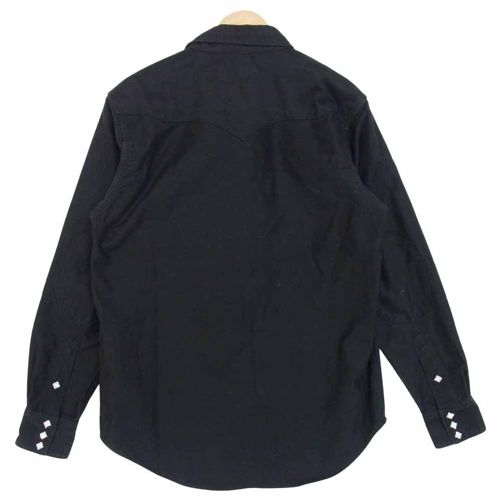 The REAL McCOY'S ザリアルマッコイズ JOE McCOY ジョーマッコイ JM MOLESKIN WESTERN SHIRT モールスキン ウエスタン ブラック系 16【中古】