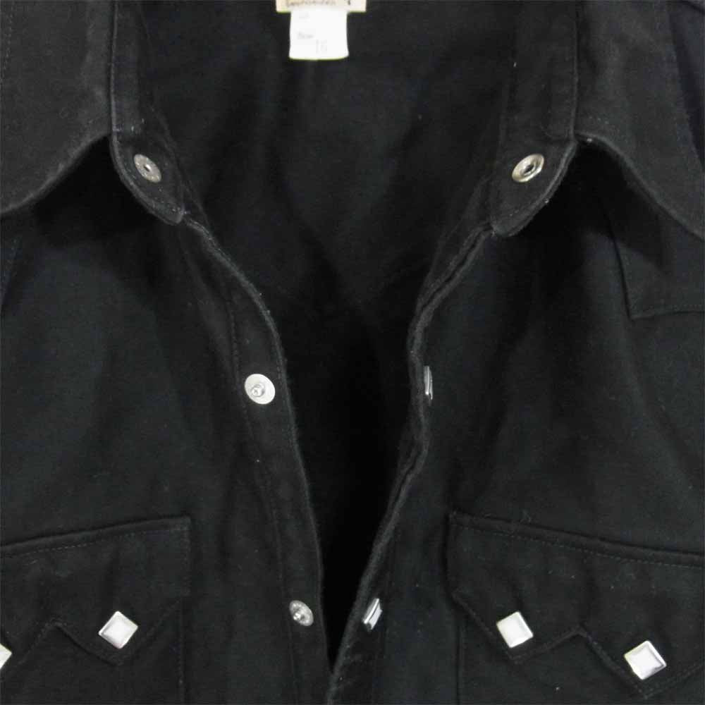 The REAL McCOY'S ザリアルマッコイズ JOE McCOY ジョーマッコイ JM MOLESKIN WESTERN SHIRT モールスキン ウエスタン ブラック系 16【中古】