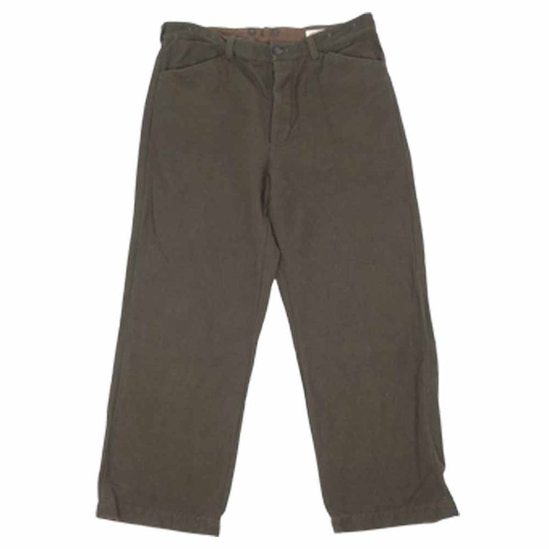 The REAL McCOY'S ザリアルマッコイズ DOUBLE DIAMOND COTTON LINEN PANAMA TROUSERS パナマ ワークパンツ ダークブラウン系 34【中古】