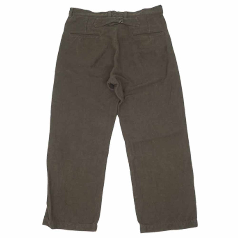 The REAL McCOY'S ザリアルマッコイズ DOUBLE DIAMOND COTTON LINEN PANAMA TROUSERS パナマ ワークパンツ ダークブラウン系 34【中古】