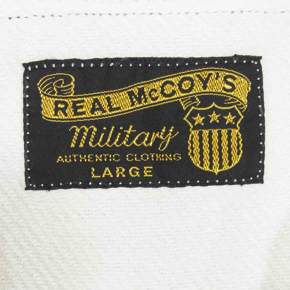 The REAL McCOY'S ザリアルマッコイズ MILITARY BASEBALL UNIFORM NAVY ベースボールシャツ オフホワイト系 L【中古】