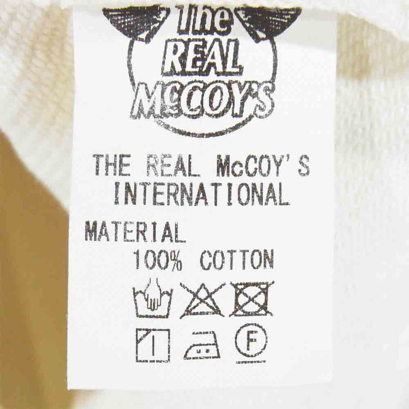 The REAL McCOY'S ザリアルマッコイズ MILITARY BASEBALL UNIFORM NAVY ベースボールシャツ オフホワイト系 L【中古】