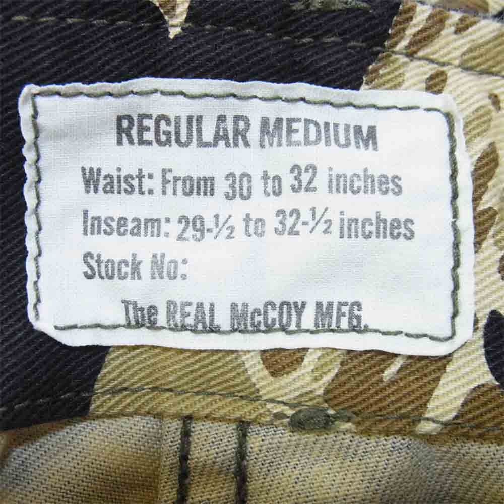 The REAL McCOY'S ザリアルマッコイズ TIGER CAMOFLAGUE TROUSERS JOHN WAYNE ジョンウェイン タイガーカモ カーゴ ミリタリー ベージュ系 30【美品】【中古】