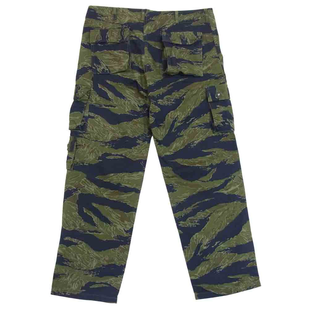 The REAL McCOY'S ザリアルマッコイズ TIGER CAMOFLAGUE TROUSERS JOHN WAYNE ジョンウェイン タイガーカモ カーゴ ミリタリー グリーン系 32【美品】【中古】