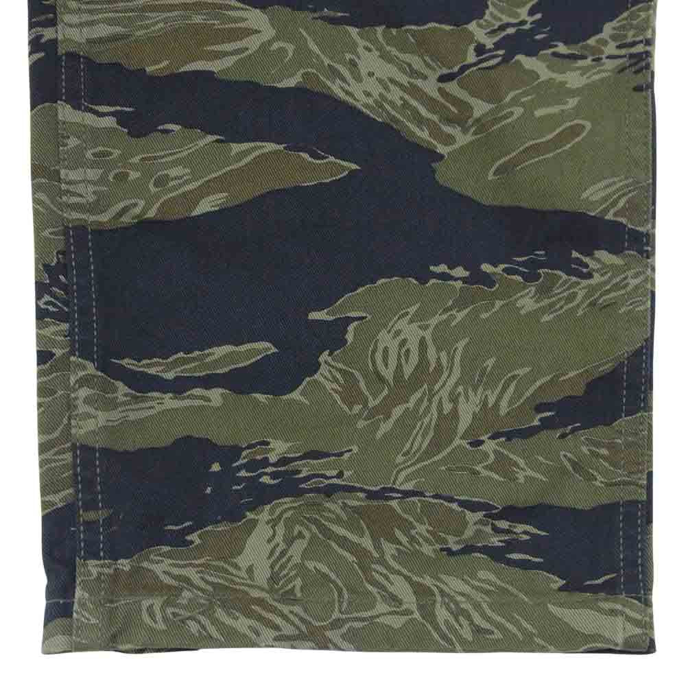 The REAL McCOY'S ザリアルマッコイズ TIGER CAMOFLAGUE TROUSERS JOHN WAYNE ジョンウェイン タイガーカモ カーゴ ミリタリー グリーン系 32【美品】【中古】