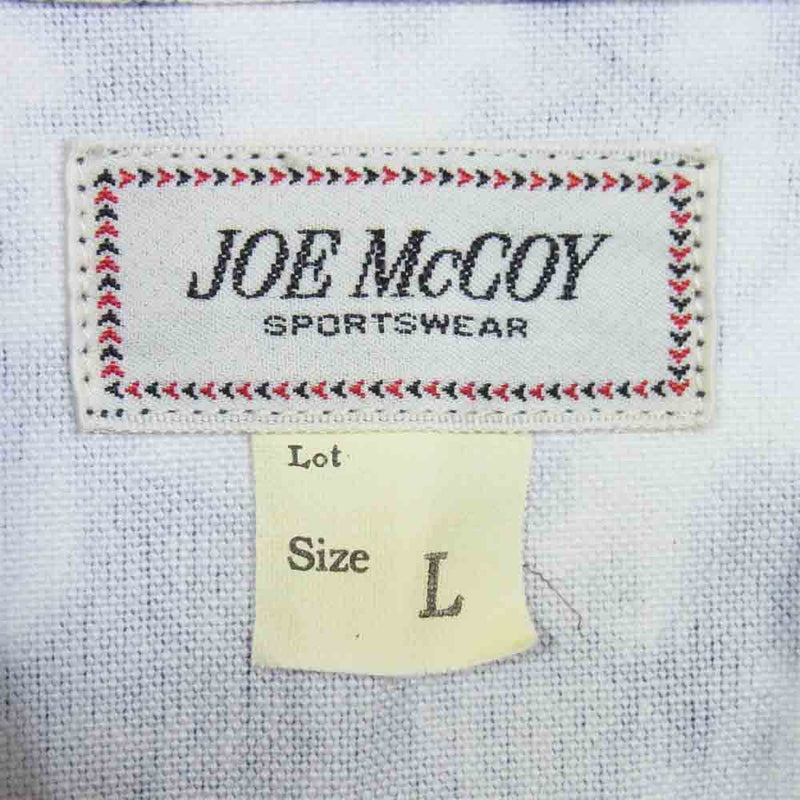 The REAL McCOY'S ザリアルマッコイズ JOE McCOY ジョーマッコイ WOODSTOCK PRINT SHIRT ウッドストック 総柄 シャツ パープル系 L【中古】