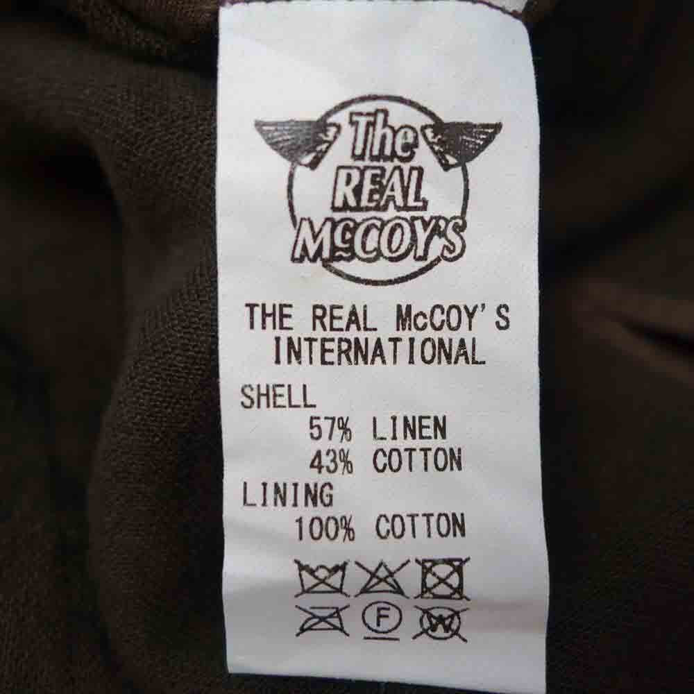 The REAL McCOY'S ザリアルマッコイズ パナマジャケット DOUBLE DIAMOND COTTON LINEN PANAMA JACKET パナマ ダークブラウン系 38【中古】