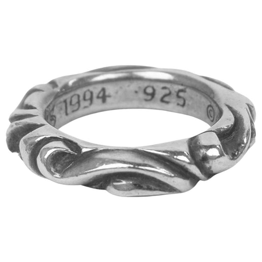 CHROME HEARTS クロムハーツ（原本無） SCRL BAND スクロール バンド リング シルバー系【中古】