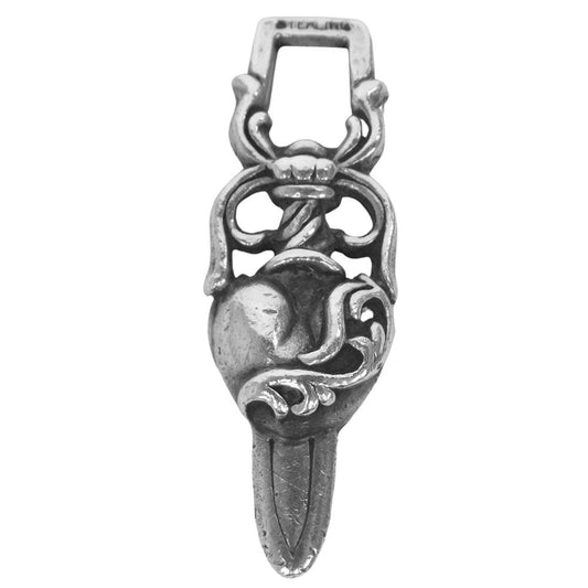 CHROME HEARTS クロムハーツ（原本無） DAGGER HEART ハート ダガー チャーム シルバー系【中古】