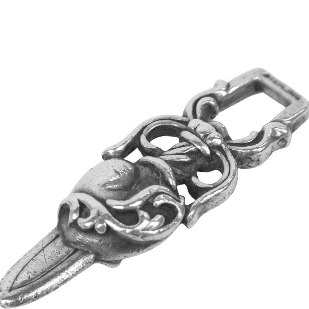CHROME HEARTS クロムハーツ（原本無） DAGGER HEART ハート ダガー チャーム シルバー系【中古】