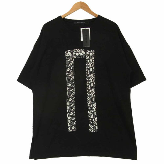 NO ID. ノーアイディ 448006-621T NOレース BIG-T オーバーサイズ 半袖 Tシャツ ブラック系 ONE【新古品】【未使用】【中古】