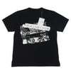 Yohji Yamamoto ヨウジヤマモト 21SS GT-T46-040 GroundY グラウンドワイ Basic Cut Sew English Newspaper x Antique Flower PatternA プリント Tシャツ ブラック系 ホワイト系 3【新古品】【未使用】【中古】