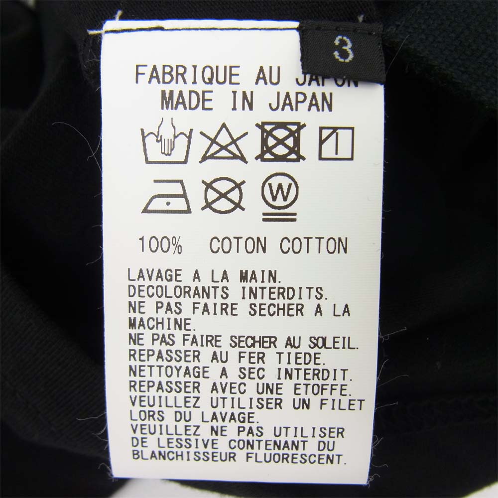 Yohji Yamamoto ヨウジヤマモト 21SS GT-T46-040 GroundY グラウンドワイ Basic Cut Sew English Newspaper x Antique Flower PatternA プリント Tシャツ ブラック系 ホワイト系 3【新古品】【未使用】【中古】