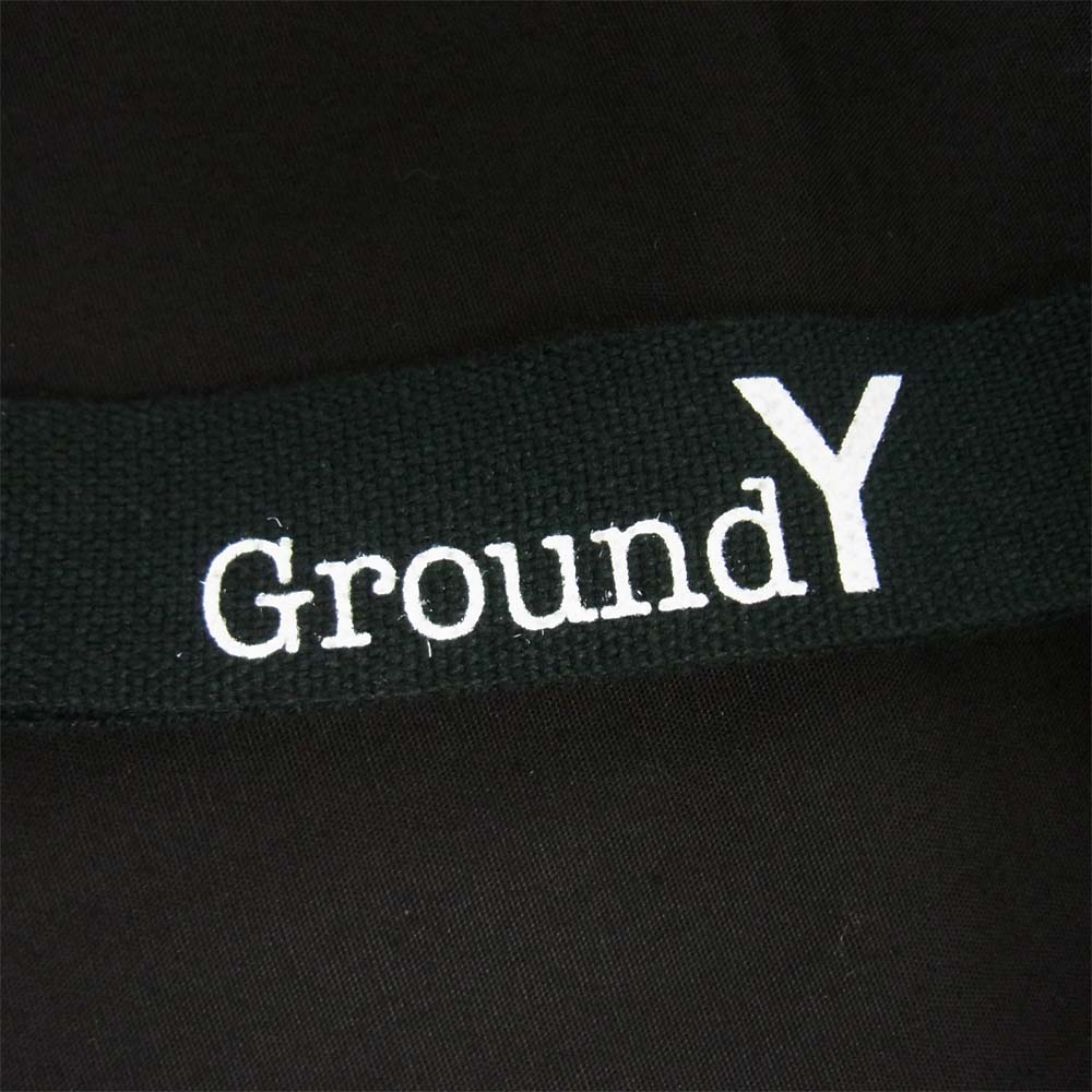 Yohji Yamamoto ヨウジヤマモト GT-B19-020-2 GroundY グラウンドワイ Basic Shirt English Newspaper x Antique Flower PatternA プリント シャツ ブラック系 ホワイト系 3【新古品】【未使用】【中古】