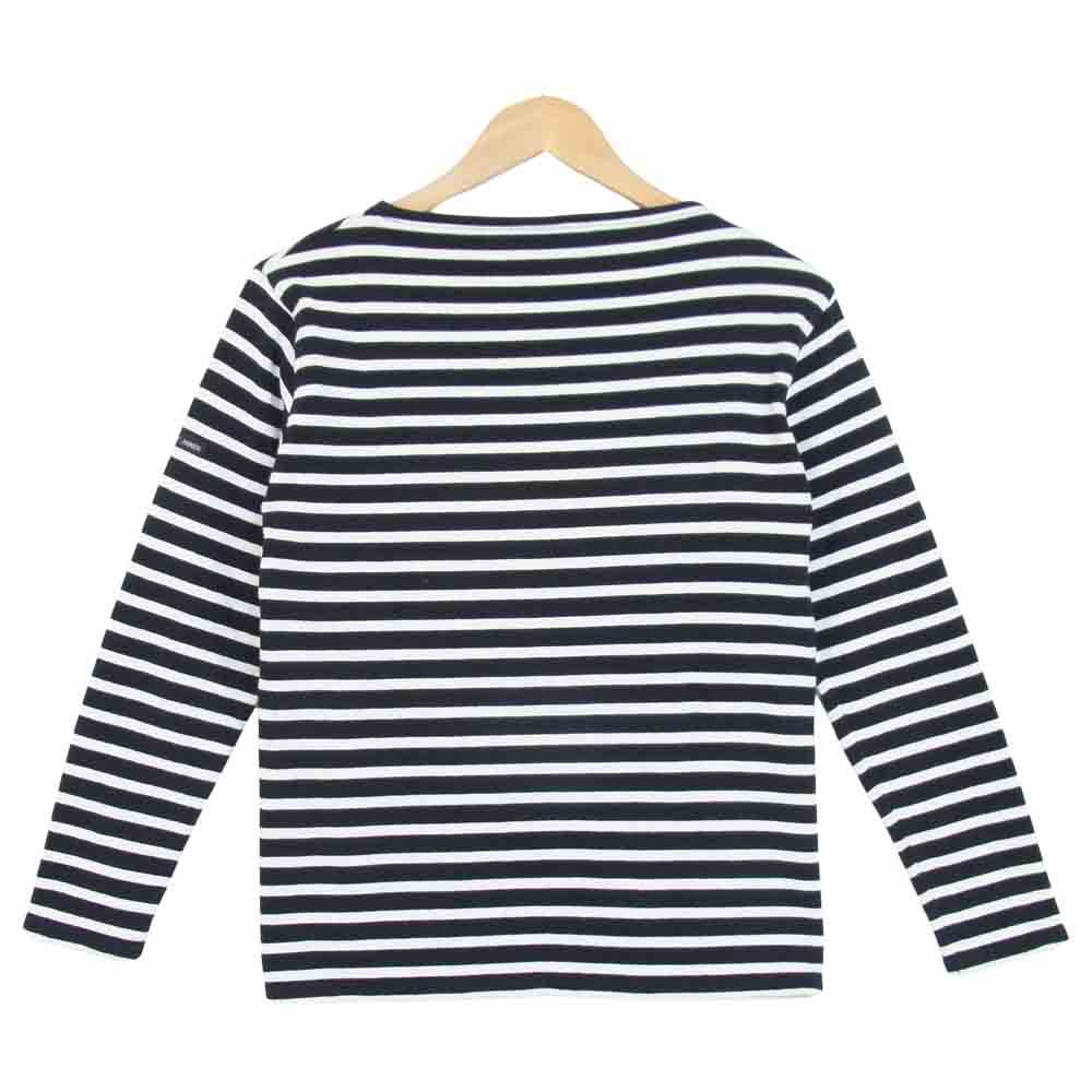 SAINT JAMES セントジェームス OUESSANT BORDER ウェッソン ボーダー バスクシャツ レディース ブラック系 32【中古】