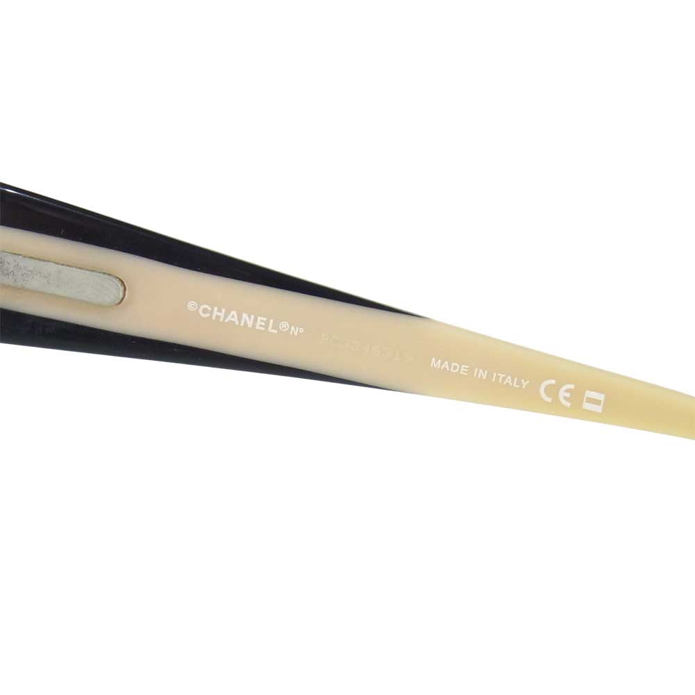 CHANEL シャネル 3122 度入り フレーム アイウェア 眼鏡 イタリア製 黒×ベージュ系 5□16 135【中古】
