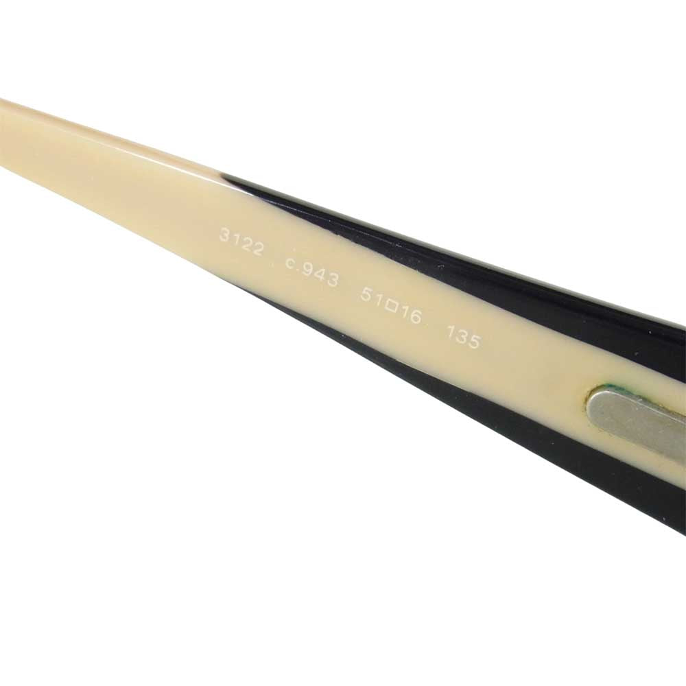 CHANEL シャネル 3122 度入り フレーム アイウェア 眼鏡 イタリア製 黒×ベージュ系 5□16 135【中古】