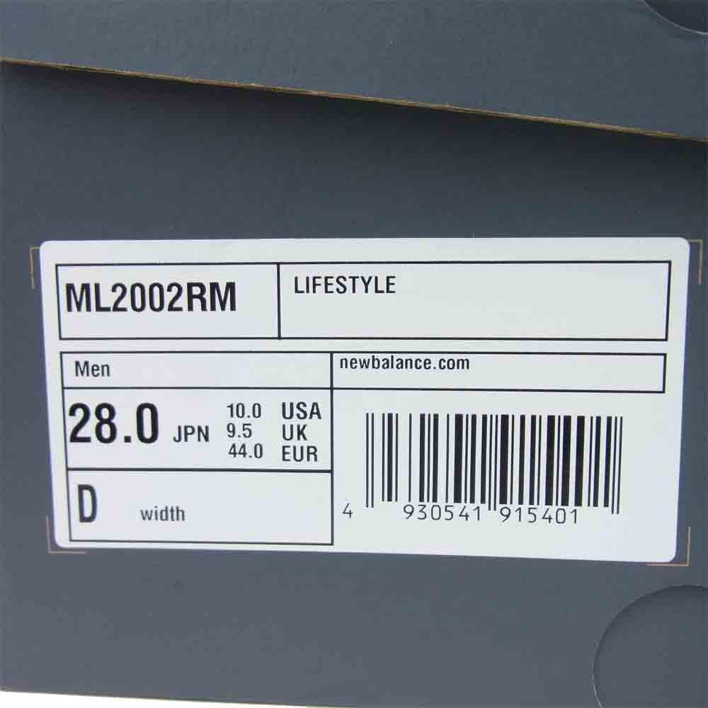 NEW BALANCE ニューバランス ML2002RM スニーカー オリーブグリーン系 28cm【中古】