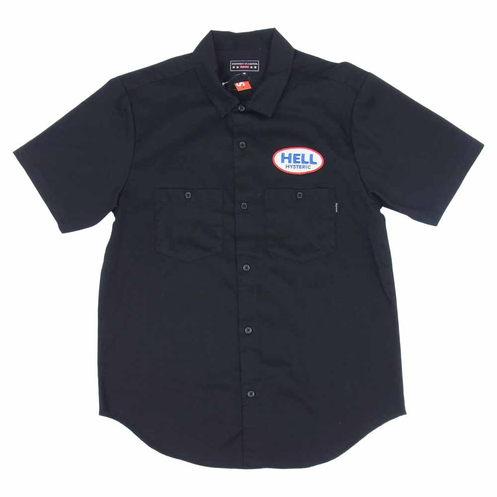 Supreme シュプリーム 17aw HYSTERIC GLAMOUR ヒステリックグラマー S/S Work Shirt ショートスリーブ ワーク シャツ ブラック系 M【極上美品】【中古】