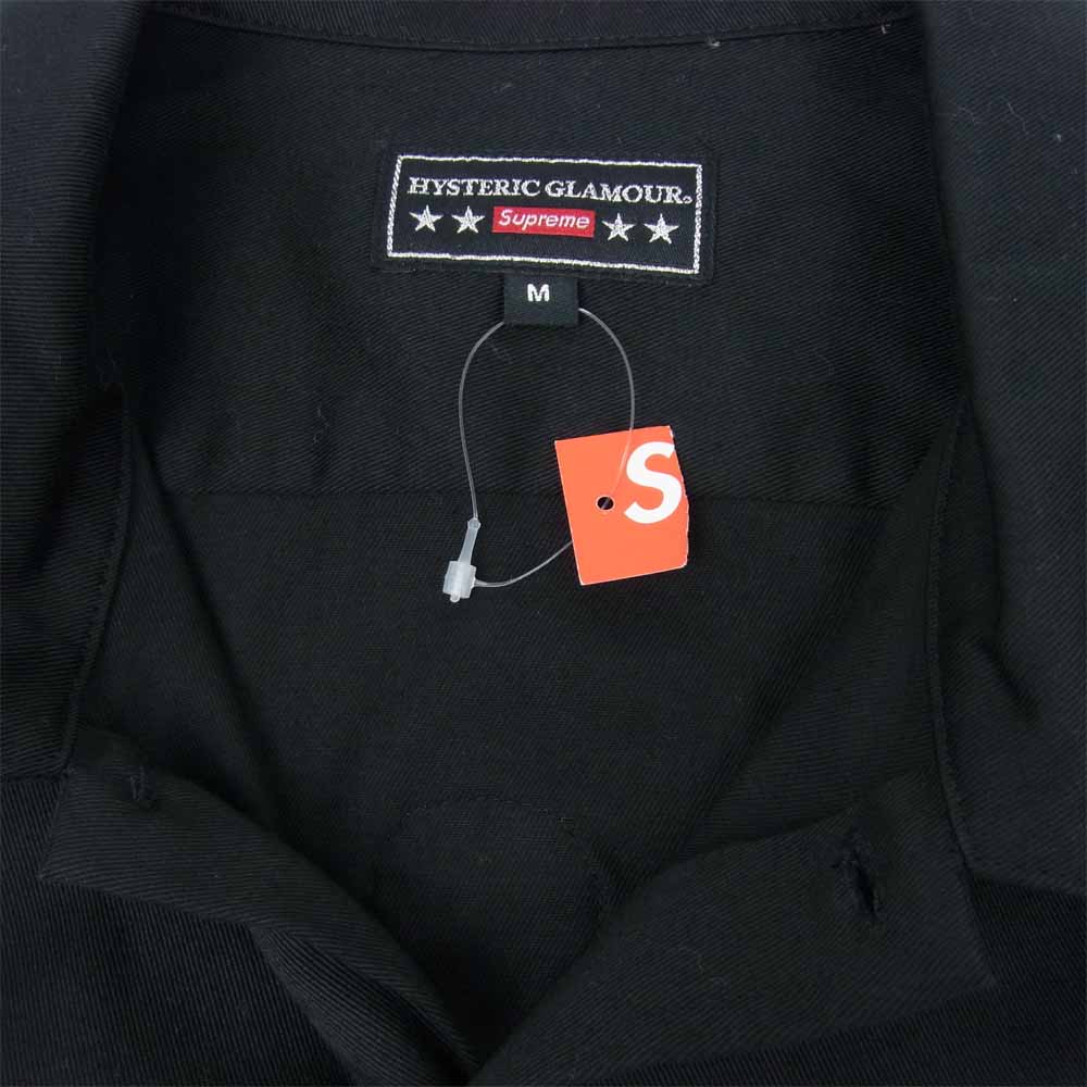Supreme シュプリーム 17aw HYSTERIC GLAMOUR ヒステリックグラマー S/S Work Shirt ショートスリーブ ワーク シャツ ブラック系 M【極上美品】【中古】