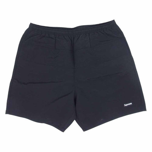 Supreme シュプリーム 17SS  Split Logo Water Short バックロゴ ナイロン ショート パンツ ブラック系 M【中古】