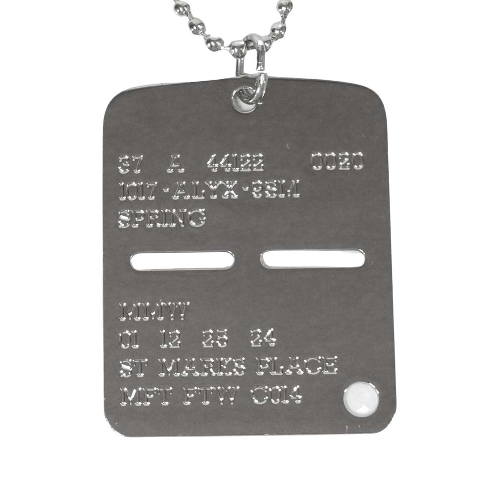 1017 アリクス 9SM AAUJW0014OT02 MILITARY TAG ミリタリー タグ ネックレス シルバー系【中古】