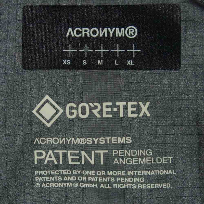 アクロニウム 20AW J1B-GT 3L Gore-Tex Pro Interops Jacket ゴアテックス ジャケット ブラック系 S【中古】