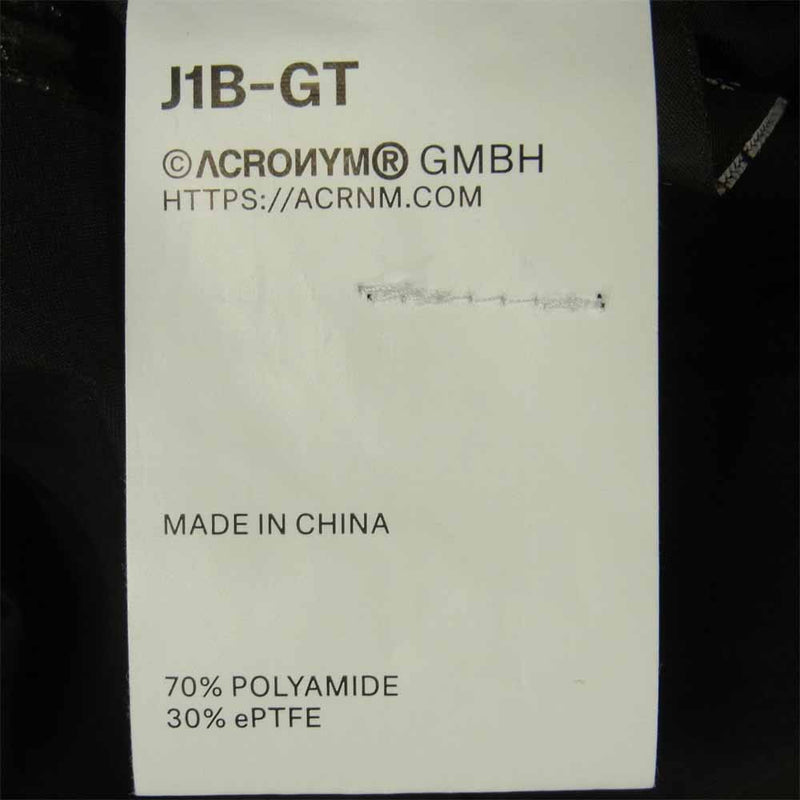 アクロニウム 20AW J1B-GT 3L Gore-Tex Pro Interops Jacket ゴアテックス ジャケット ブラック系 S【中古】