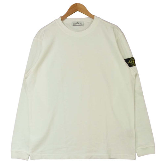 STONE ISLAND ストーンアイランド 長袖 コットン Tシャツ チュニジア製 ホワイト系 XL【中古】