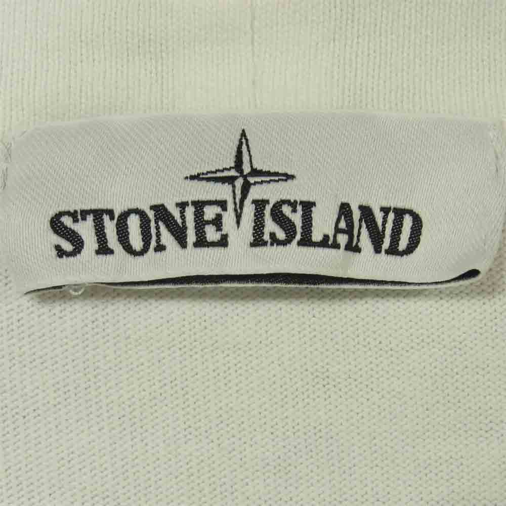 STONE ISLAND ストーンアイランド 長袖 コットン Tシャツ チュニジア製 ホワイト系 XL【中古】