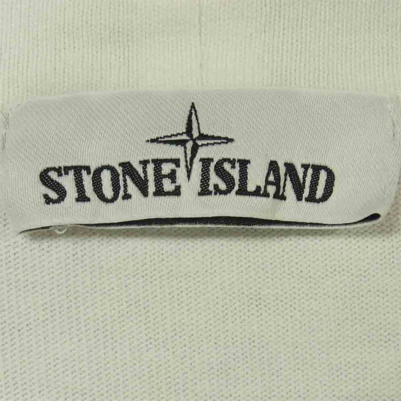 STONE ISLAND ストーンアイランド 長袖 コットン Tシャツ チュニジア製 ホワイト系 XL【中古】
