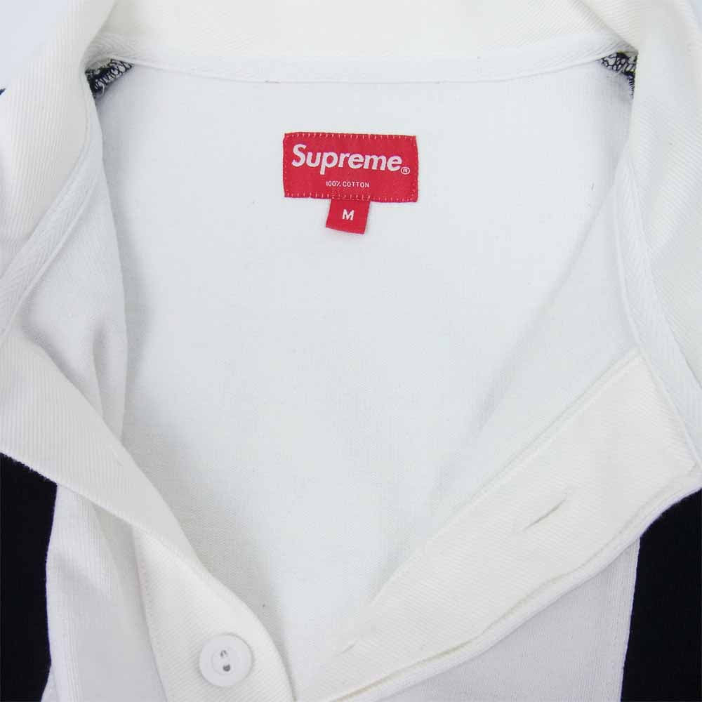 Supreme シュプリーム 16AW L/S Split Rugby スプリット ラグビー 長袖 ポロシャツ ホワイト系 ブラック系 M【中古】