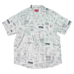 Supreme シュプリーム 20AW Receipts Rayon S/S Shirts レシート プリント レーヨン シャツ ホワイト系 M【美品】【中古】