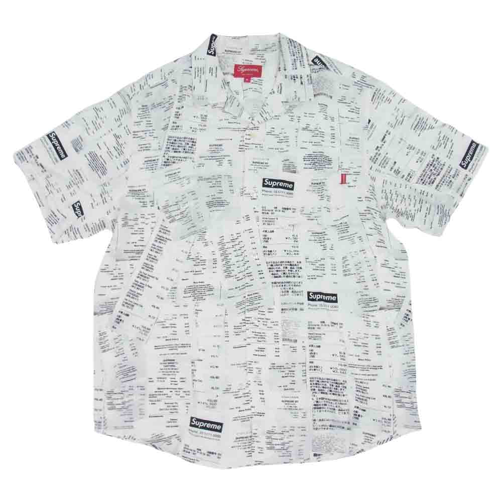 Supreme シュプリーム 20AW Receipts Rayon S/S Shirts レシート ...