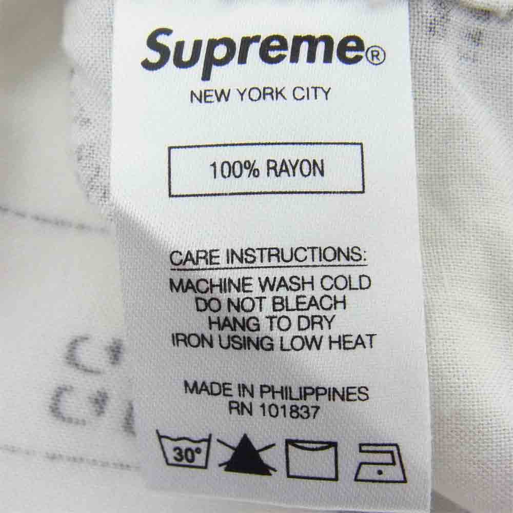 Supreme シュプリーム 20AW Receipts Rayon S/S Shirts レシート プリント レーヨン シャツ ホワイト系 M【美品】【中古】