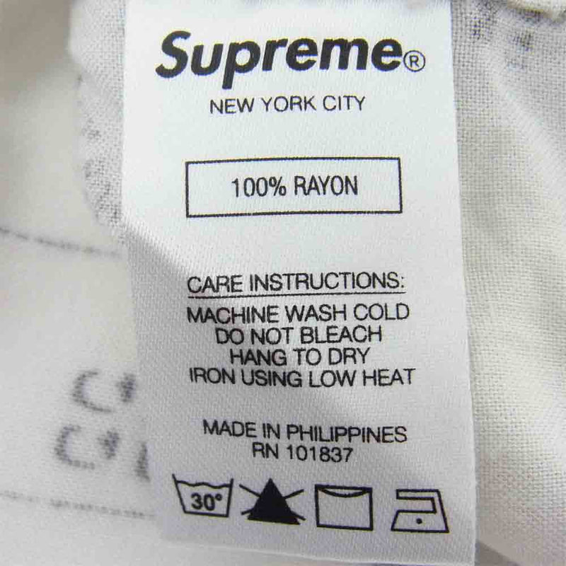 Supreme Receipts Rayon S/S Shirt White M