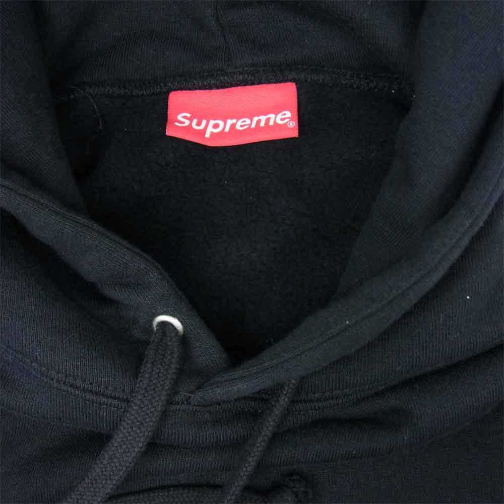 Supreme シュプリーム 18SS Sideline Hooded Sweatshirt 袖ロゴ パーカー プルオーバー ブラック系 M【美品】【中古】