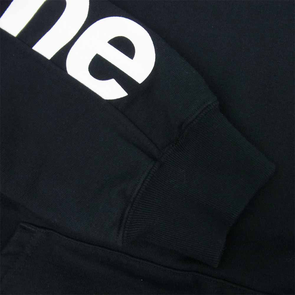 Supreme シュプリーム 18SS Sideline Hooded Sweatshirt 袖ロゴ パーカー プルオーバー ブラック系  M【美品】【中古】