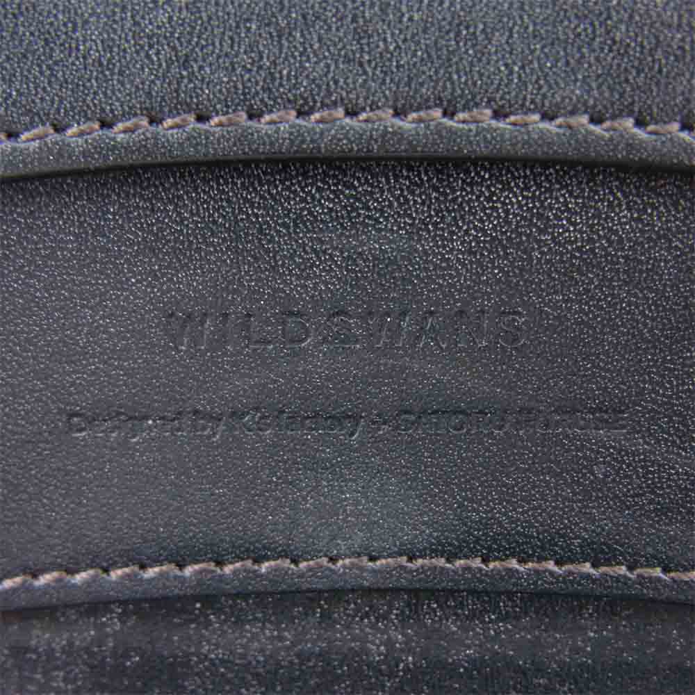 WILDSWANS ワイルドスワンズ kf-003 フルグレイン ブライドル ブラック ミニ 財布 ブラック系【美品】【中古】