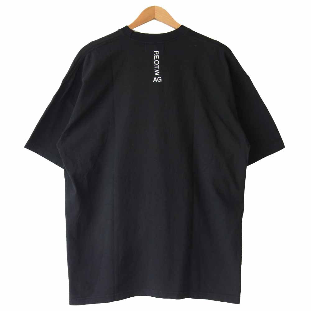 ピーイーオーティーダブリューエージー 20SS C-050-005 TEE planet プラネット Tシャツ ブラック系 2【新古品】【未使用】【中古】