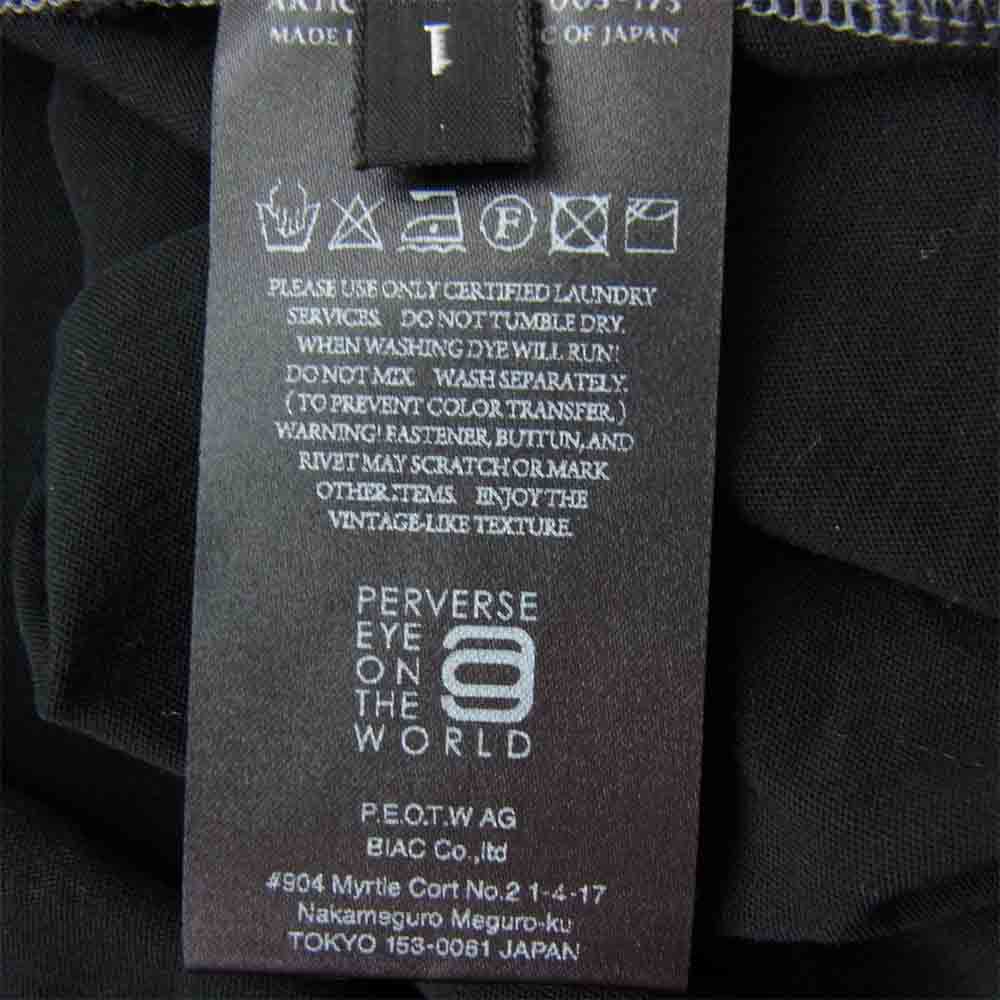 ピーイーオーティーダブリューエージー C-003-175 DOLMAN L/S ドルマン 長袖 カットソー ブラック系 1【新古品】【未使用】【中古】
