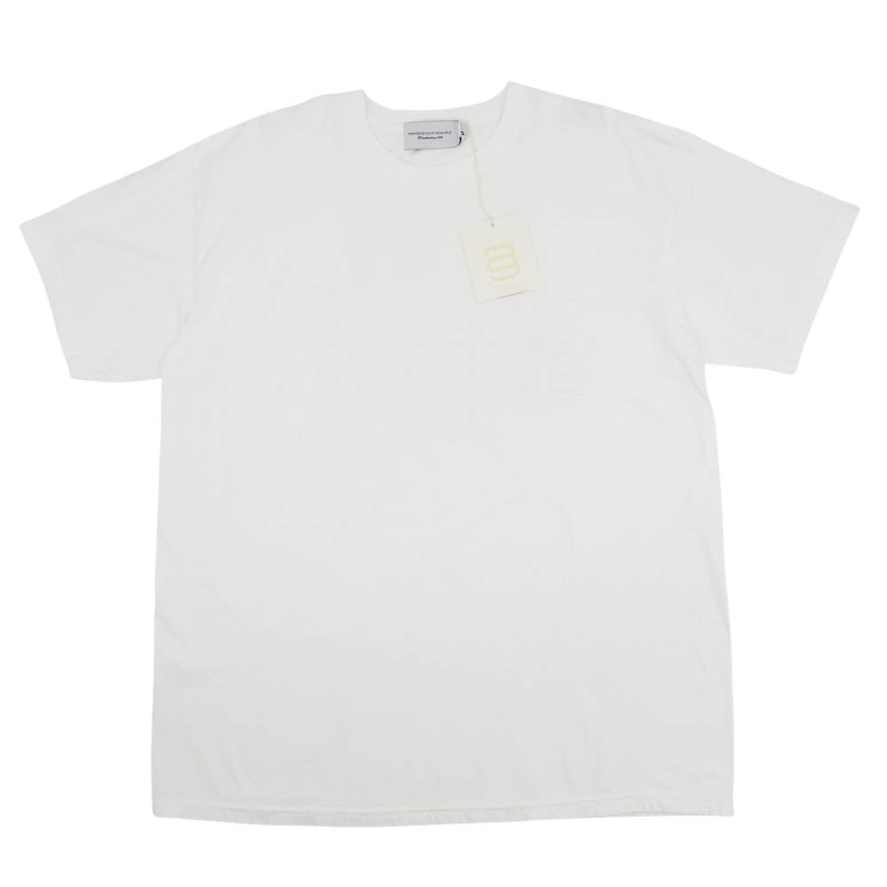 ピーイーオーティーダブリューエージー C-050-001 TEE GO-D バックプリント Tシャツ 3 ホワイト系 3【新古品】【未使用】【中古】